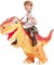 GOOSH Inflatable Ride on Dinosaur Orange Halloween Costume for Kids and Adults